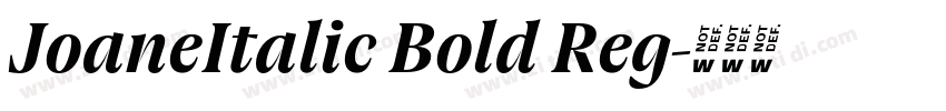 JoaneItalic Bold Reg字体转换